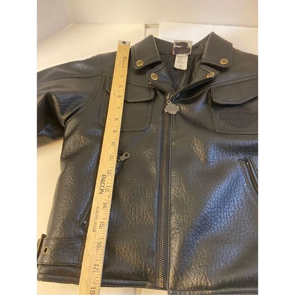 Harley Davison bomber jacket kids 6 HD Wings Logo on Back - Picture 6 of 7